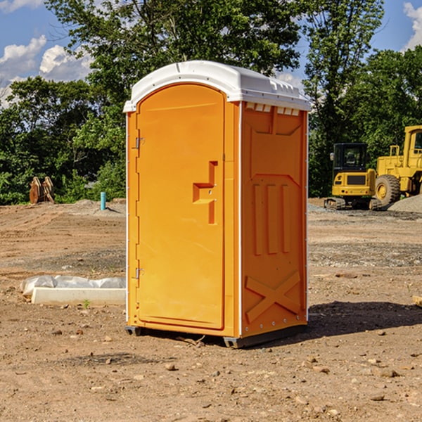 how often are the porta potties cleaned and serviced during a rental period in Avella